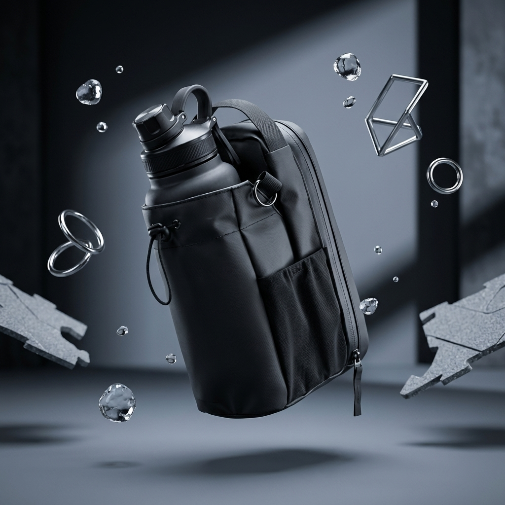 Magnetic Gym Bag with Bottle Holder
