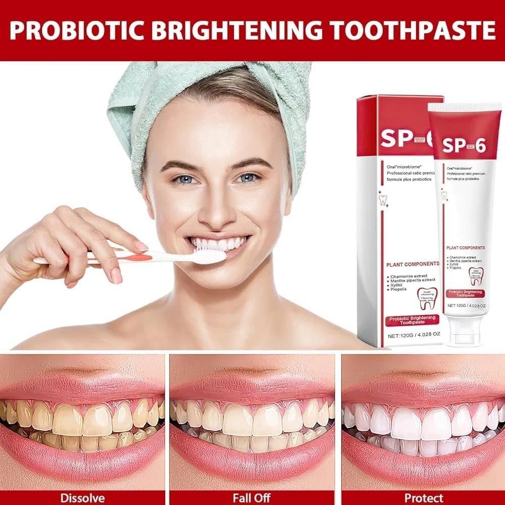 Sp-4 probiotic whitening toothpaste, Teeth Whitener Toothpaste (PACK OF 2)