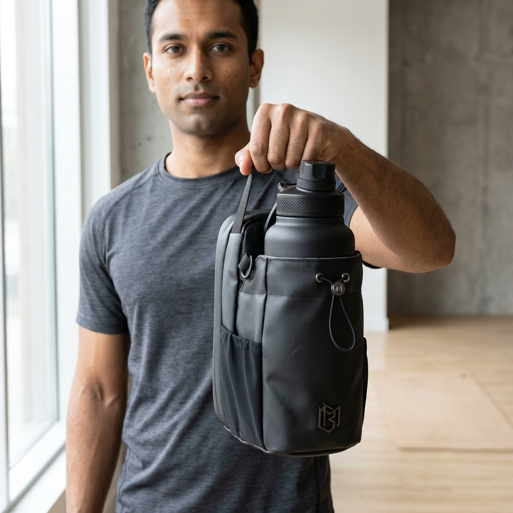 Magnetic Gym Bag with Bottle Holder